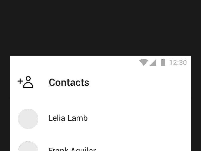 Add Contact Transition Principle Freebie animation chat free freebie gif interaction messaging prd principle prototype transition