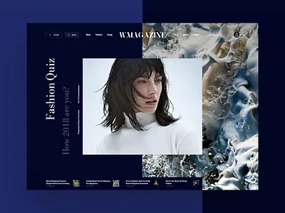 Wmag Fashion Quiz book design fashion interface news photo sea slide web