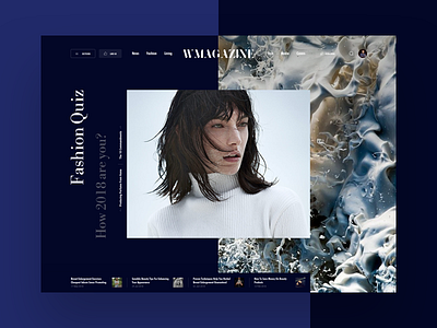 Wmag Fashion Quiz book design fashion interface news photo sea slide web