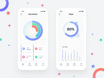 Fitness App UI clean design diet fitness health healthy ios iphonex minimal ui ux