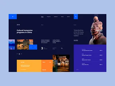Cultural Immersion Layout app color culture grid landing page responsive type typography ui ux web website