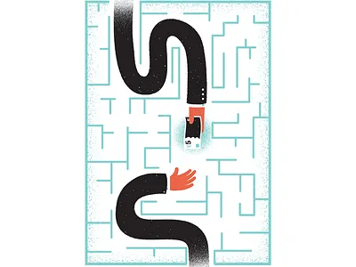 December Economia currency economia economy editorial editorial illustration illustration magazine magazine illustration maze taxes texture vector