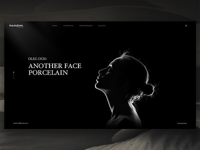 Complete Design of Natalia Ballet art ballet black dance dancer download photoshop site sketch ui web website