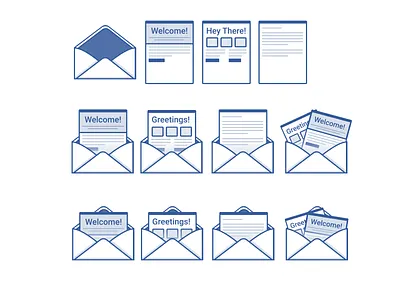 Email Icons design email email design illustration news letter newsletter ui design ux design