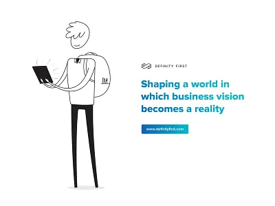 Definity First _ Illustration caracter design illustration tablet technology