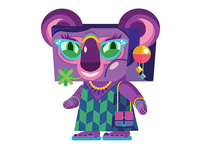Candy Kuala cute kuala paper toy vector