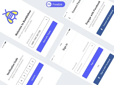 Bumblebee Profile Create Screen Idea - Freebie android app free freebie freebie app login mobile photoshop sign in sign up ui ux