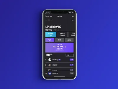 Spinning Ranking Page colors dark darkui lightui neon rank ranking simple spinning ui ux
