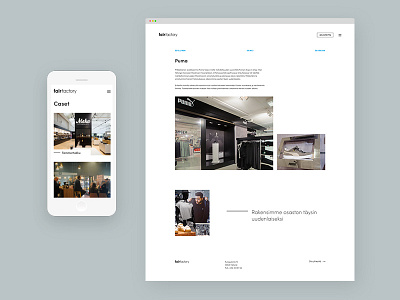 Fairfactory website grid layout ui ux website