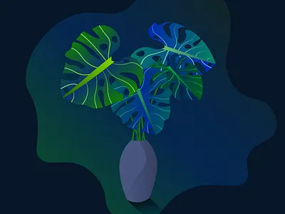 Monstera deliciosa exotic grain interior leaf leaves monstera plants vase