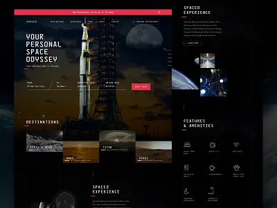 #Spacedchallenge challenge dann petty future space spaced travel ui ux website