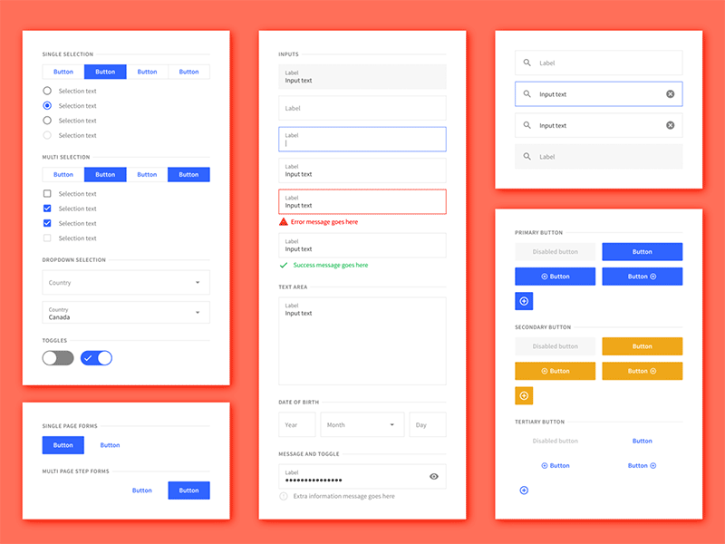 Sketch UI framework project - [V0.1] components design system framework patterns styleguide template