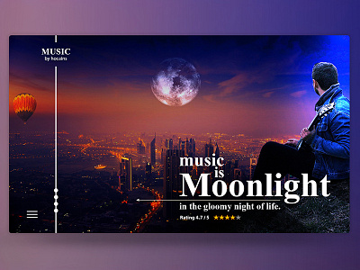 Music Web Design color creative design design designing landing minimal music photoshop responsive ui ux ux web