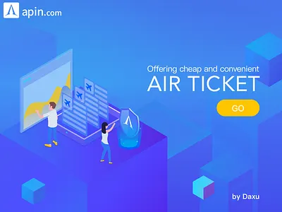 Big data illustration 2.5d air tickets aircraft art building design illustration people ui