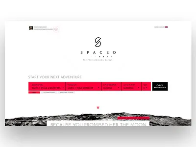 SpacedChallenge #01 Website UI/UX WIP light logo minimal minimalistic space spacedchallenge travel ui ux web webdesign white