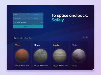 #SPACEDchallenge Homepage homepage spaced travel ui