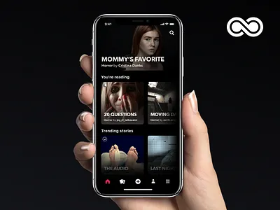 Readit app chat design horror ios iphone sketch story ui ux