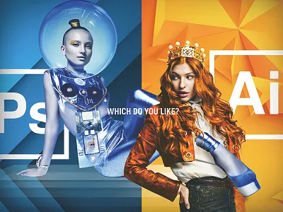 Photoshop × Illustrator adobe design graphic illustrator phoshop