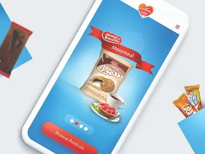 Biscomisr Iphone Preview banner biskit food landingpage marketing me2ahmedhassan mobile preview onepage products web website