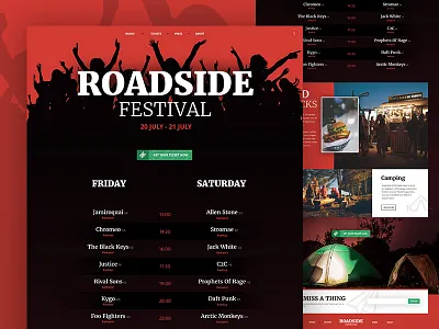 Music Festival band bands camping crowd festival music music festival program programme