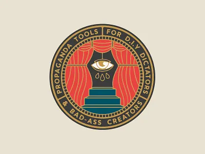 'Propaganda Tools' badge badge branding dribbble eye graphic design identity illustration lockup logo marks propaganda typography