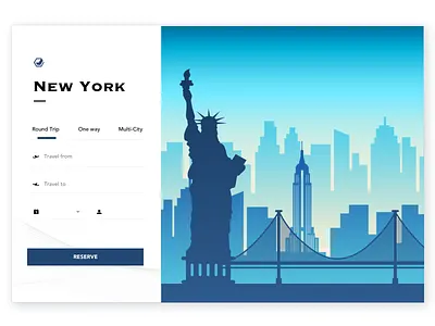 New York illustration silhouette ui