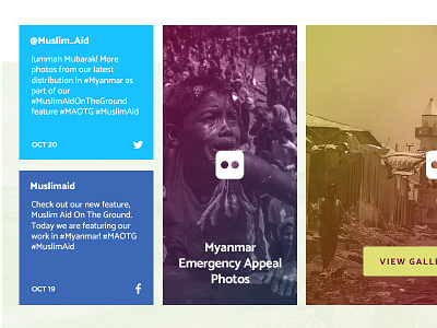 Social Feed design facebook feed gallery gradient photo social twitter ux web