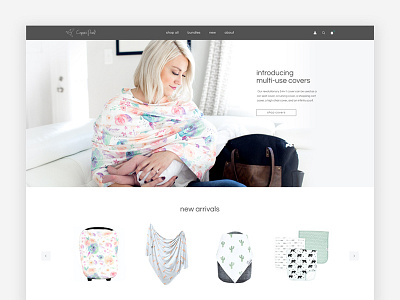 Copper Pearl Homepage Design baby design ecommerce homepage product web website
