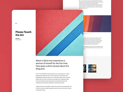 Blog Page article blog layout news open page red ui website