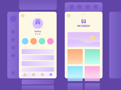 Try violet in UI design color design fashion try ui