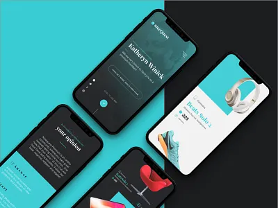 Reponsive version of Nicequest web interaction mobile responsive turquoise web