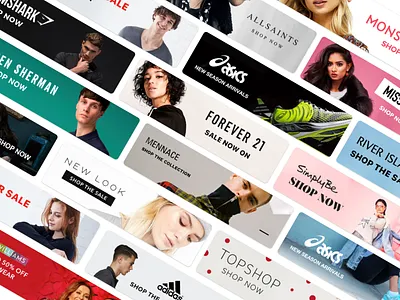 Fashion Banners advert banner brand clothes colour editorial fashion logo photography type typography ui
