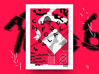 Cut Me Some Slack Poster cut design dirty jokes disease graphic madness poster. abstract typography ugly