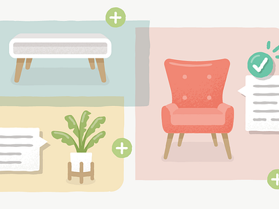 CM Office Design chair creative market furniture illustration office office design plant table