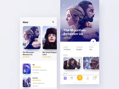 Cinema app app cinema concept design iphone mobile movie ui ux x