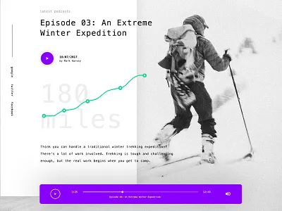 Podcast - Audio Player audio blog magazine player podcast ui ux web website