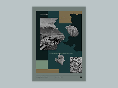 Gig poster project - Dinosaur Jr. - Sideways collage gigposter graphicdesign layout poster print