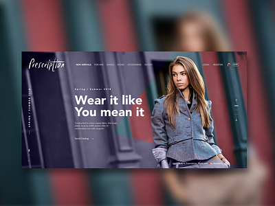 Prescription fashion ui website design