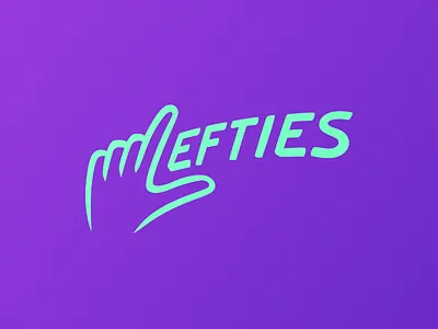 Lefties apparel brand design branding colors hand hand drawn lefties logo pop purple seafoam sharpie
