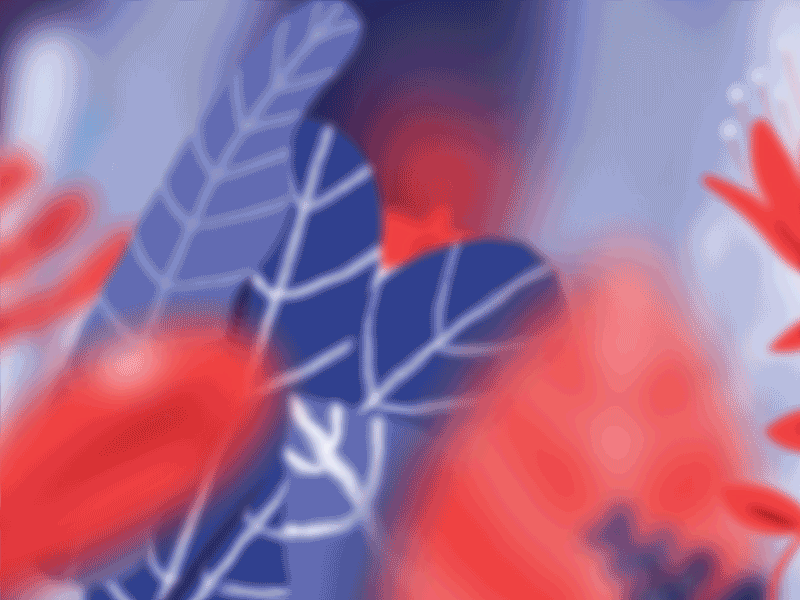 Forest Lady animation ae animation character cute flowers girl hidden look loop nature plants