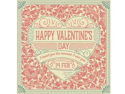 Free Template: Valentine's card adobe flyer free heart love party retro template valentines vintage