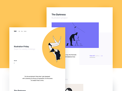 Landing Page "Illustration Friday" case colorfull illustration landing ui ux web page website