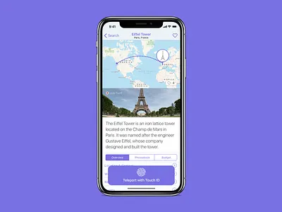 Teleportation App flinto ios ios 11 iphone x prototype ui