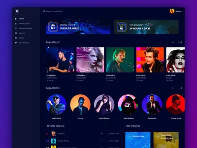 HitsNL | Music Player dark music musicplayer player saigon ui ux vietnam