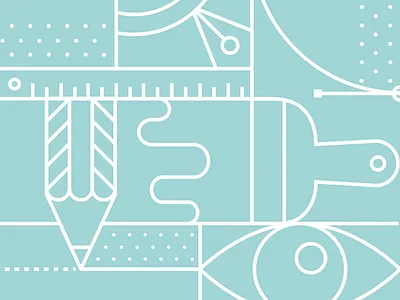 Line Art Mural geometric illustration illustrator line art monoline mural