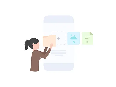 Upload Documents Illustration document file folder girl illustration lady mobile profile smartphone upload verification woman