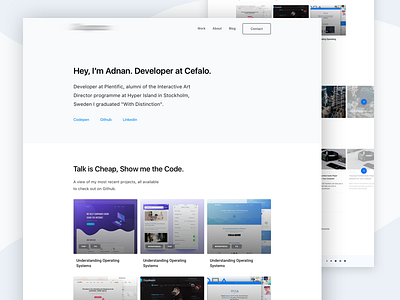 Minimal Landing Page | Exploration clean creative design landing page minimal personal personal website ui ux website