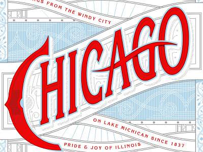 City in a Garden chicago lettering poster typography