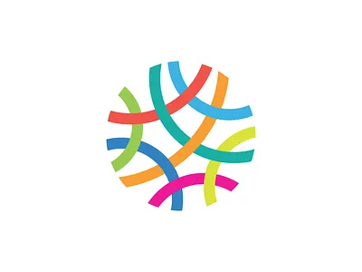 Wip1 circle colorful lines logo mark symbol