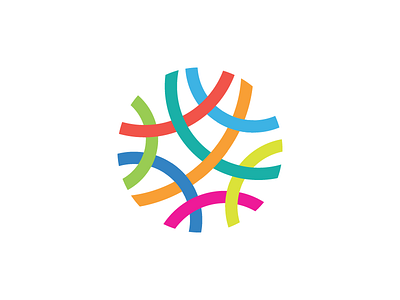 Wip1 circle colorful lines logo mark symbol